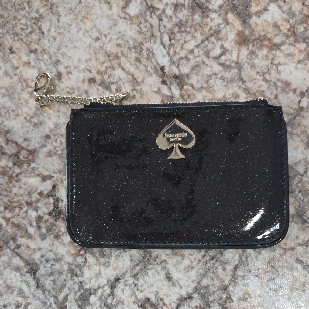 Kate Spade Black Sparkle Pouch